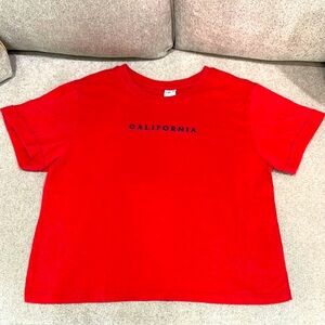 Vibe Red Short Sleeve Tees Vibrant Cotton Blend Small